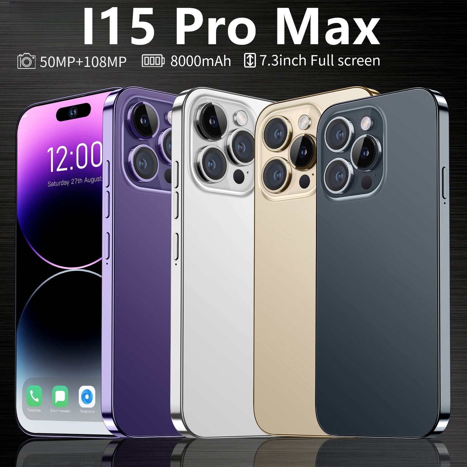 Specially designed for smartphones I15ProMax Super Large Screen16+1T Factory Direct Wholesale(Popular)