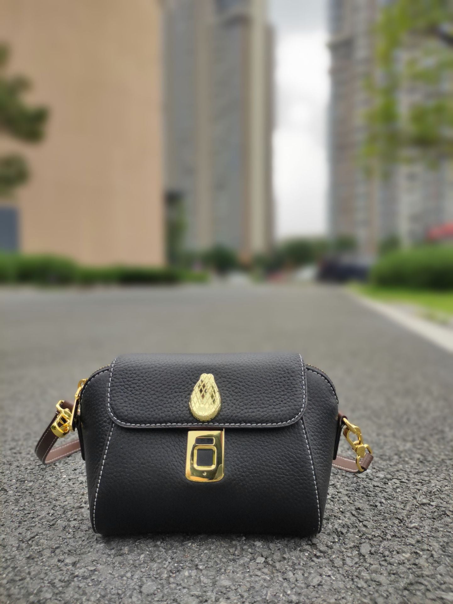 2025New Anti-theft Privacy High-end Fingerprint Lock Women's Bag Summer Fashion Genuine Leather Exquisite Crossbody Small Bag