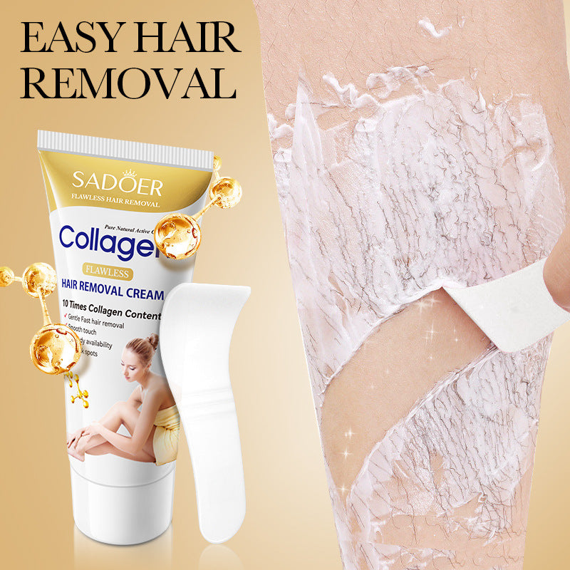 Collagen Gentle Hair Removal Cream SADOER Skin-friendly Non-irritating Underarm Hair Removal Cream  Wholesale