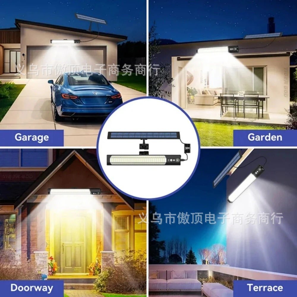 Outdoor Solar Human Body Sensor Street Light Split Light Household Waterproof Wall Light Courtyard Landscape Garage Lighting