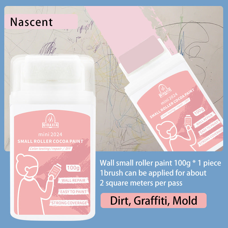 Qixia Colorful Mini Paint Coco Paint Odorless Graffiti Paint Small Roller Paint Wall Small Roller Brush Paint Latex Paint