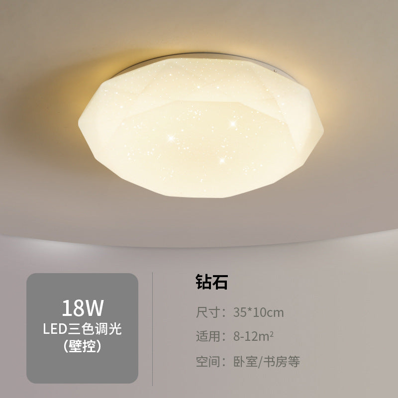 Simple Modern Bedroom Ceiling Light Round Entrance Balcony Lamp Nordic Master Bedroom Light Cozy Romantic Star Light
