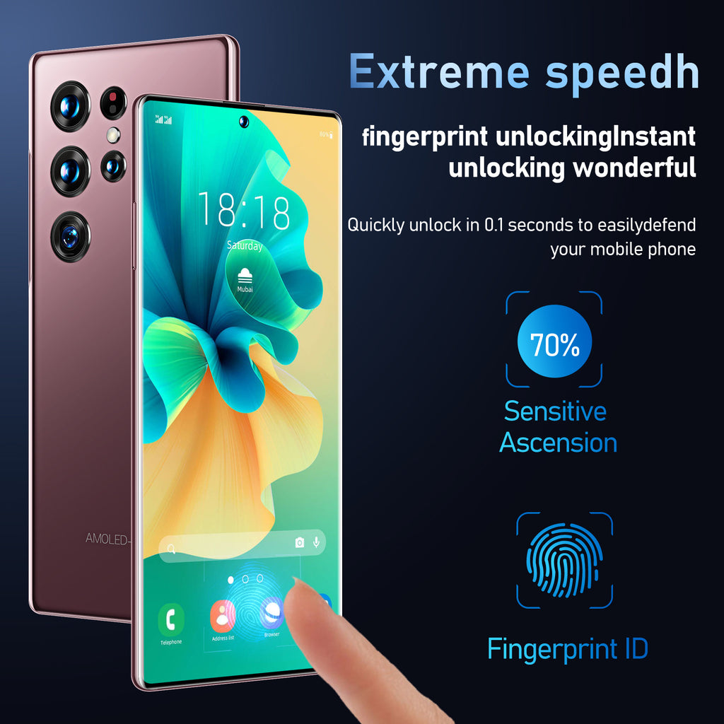16+1T Mobile Phone S22+Ultra True4G Android True7.3Large Screen800Wan Intelligent Full Screen