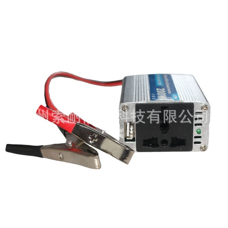 Vehicle Inverter200W DC12V Turn AC110V/220V Lazada Shopee E-commerce Export