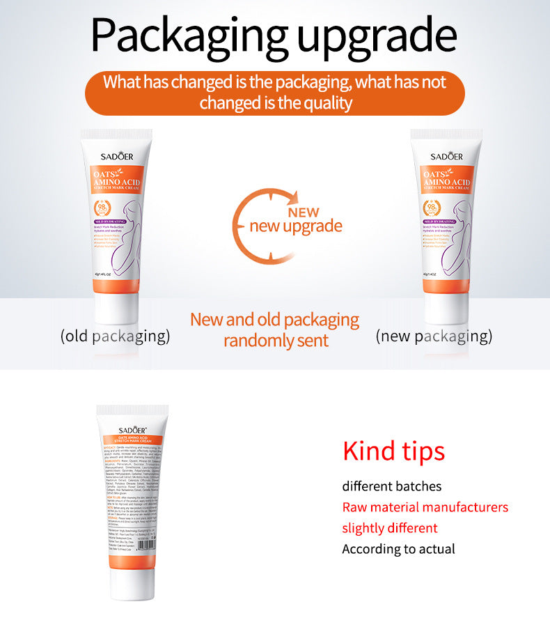 Oatmeal Moisturizing Cream40g  SADOER Mild and non-irritating skin care body lotion for  wholesale