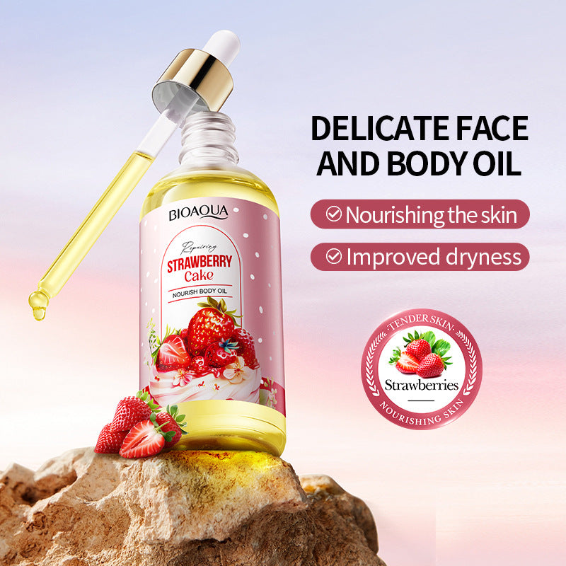 Strawberry Cake Nourishing Body Oil BIOAOUA Moisturizing skin essence  foreign trade wholesale