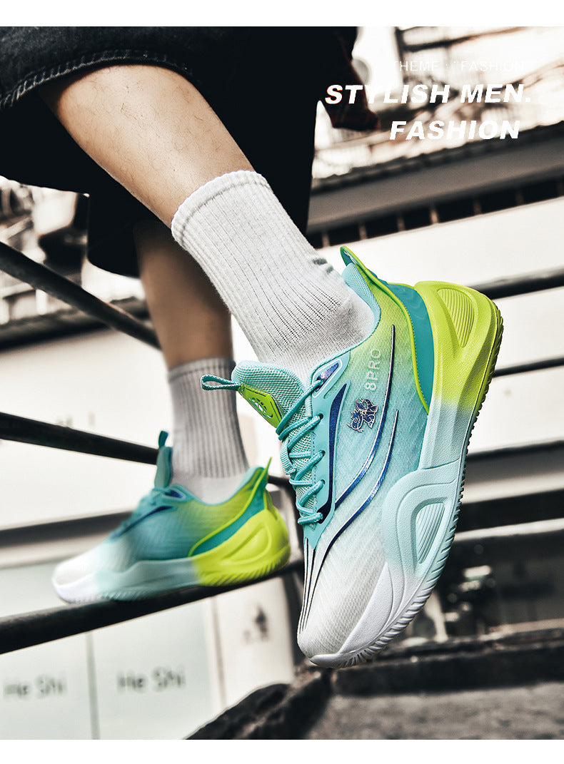 Hot-Selling Youth Mandarin Duck Breathable Basketball Shoes Outdoor Practical Wear-Resistant Non-Slip Couple Style Training Sports Shoes