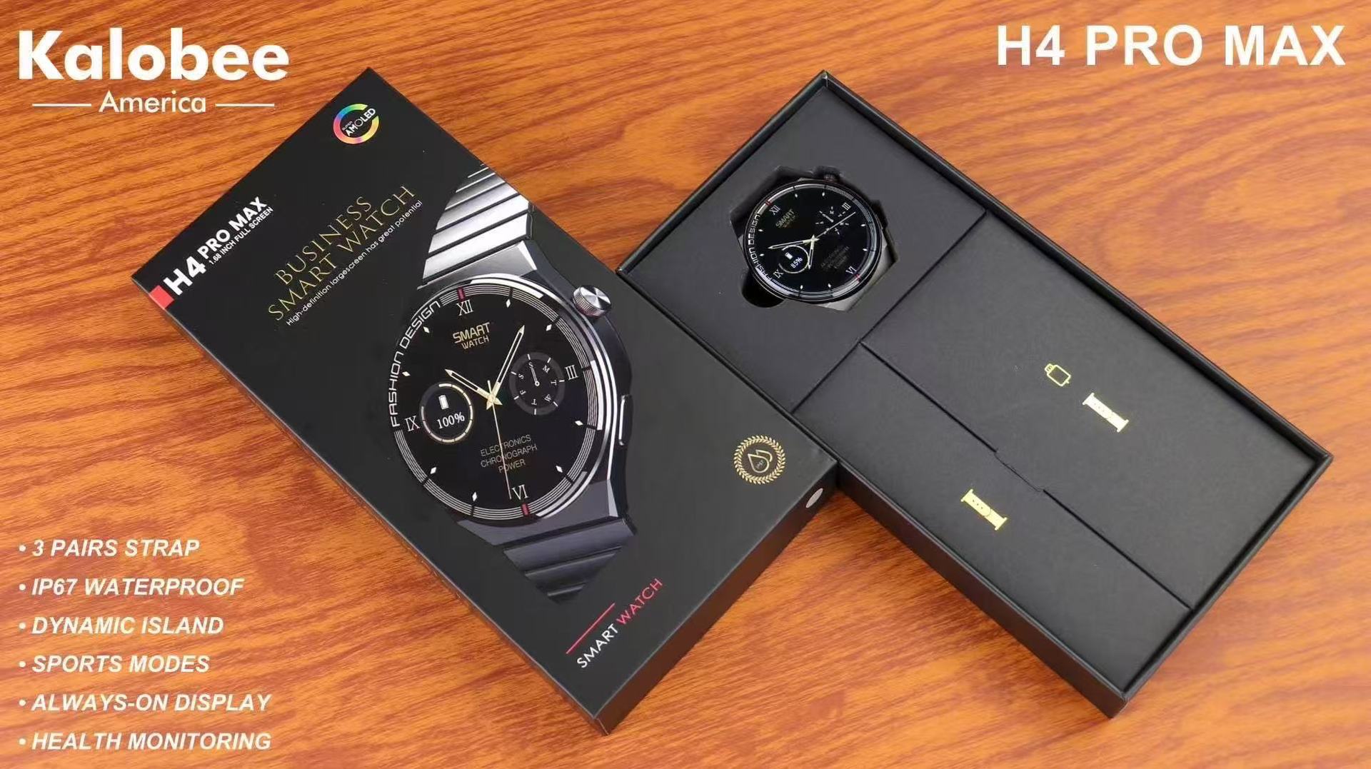 H4 ProMax Smart Watch1.39inch Bluetooth call, heart rate monitor, step counter, sleep monitoring, message notifications