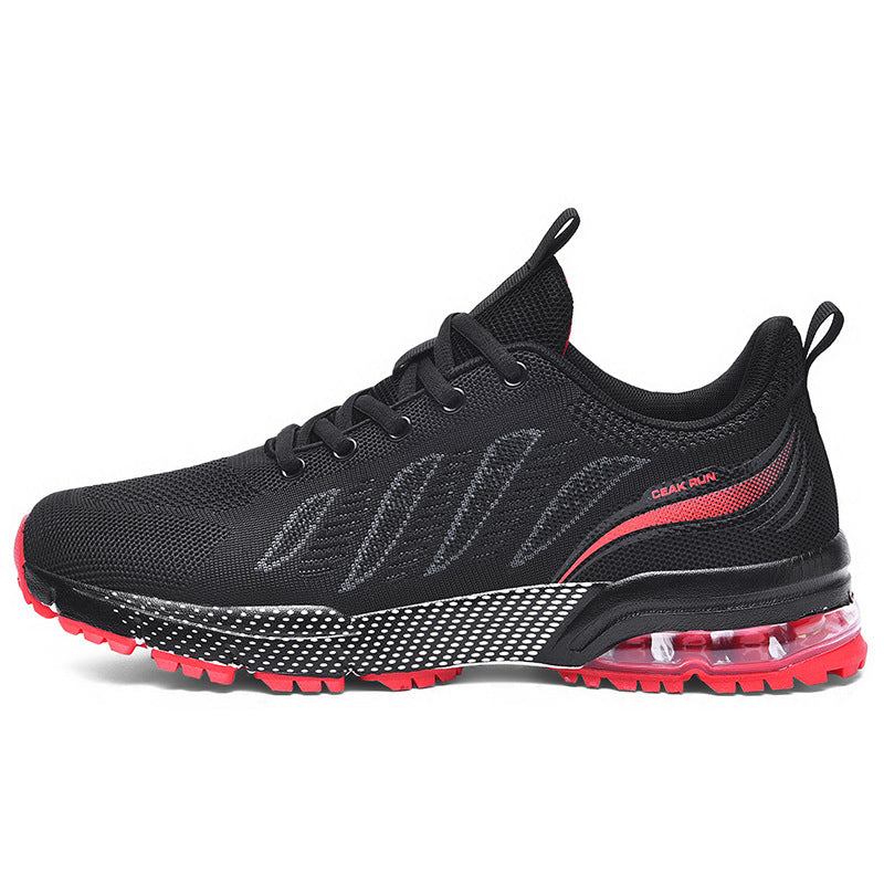 Casual sports men's shoes for teenagers, breathable fly-knit mesh shoes2025Summer Large Size Versatile Cushioned Shock Absorption Running Shoes