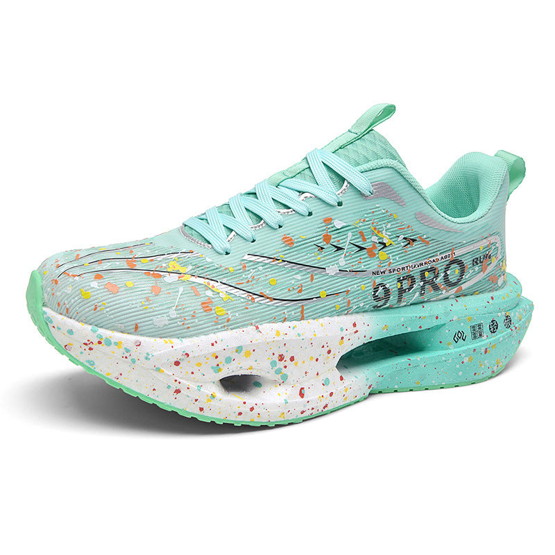 Autumn New Red Rabbit9Fluorescent Parent-Child Comfortable Sports Shoes High Elasticity Really Soft Sole Carbon Plate Wear-Resistant Running