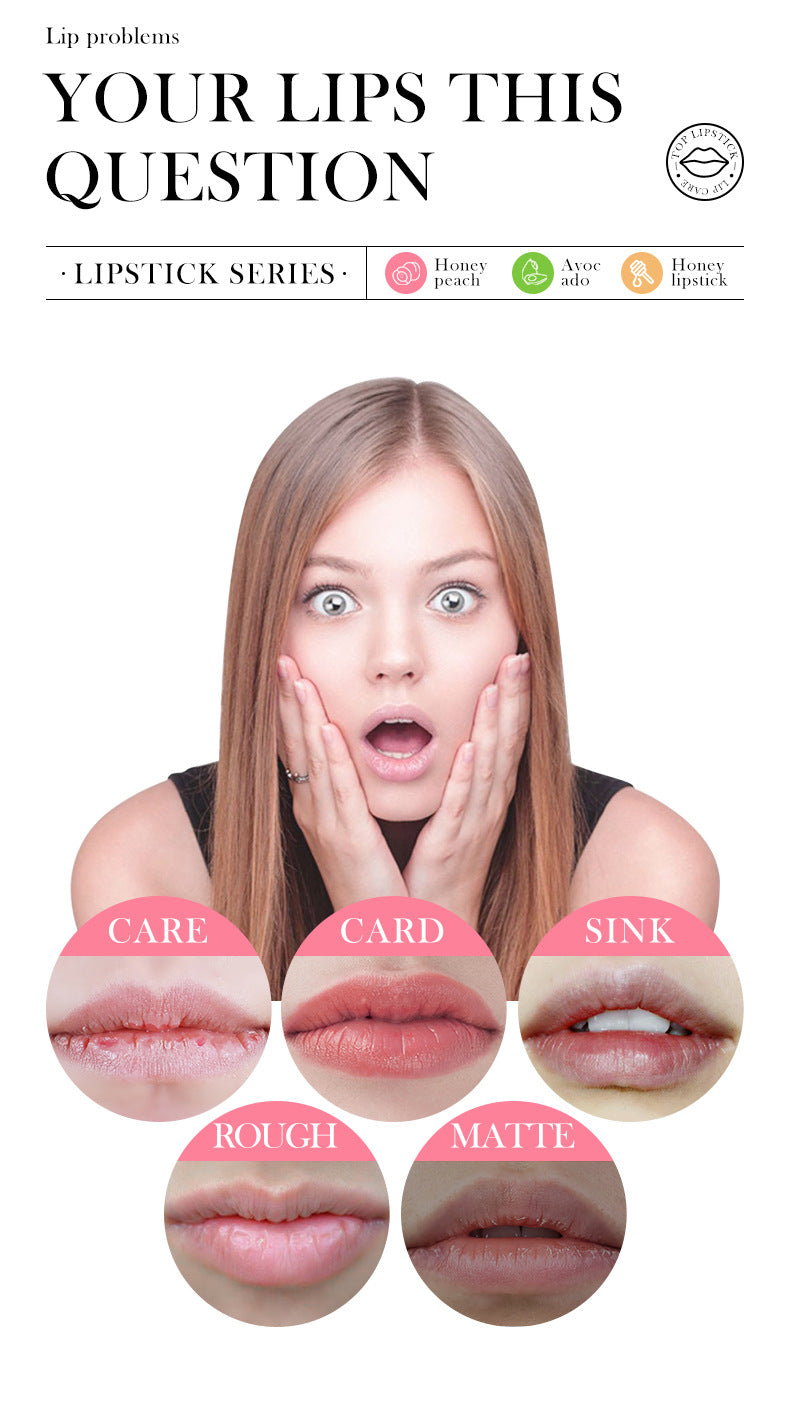 Lip Balm SADOER Honey Hydrating Avocado Anti-Dry Crack Peach Lip Mask  Wholesale