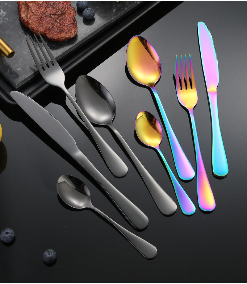 1010Stainless Steel Cutlery Western Knife Fork Spoon Set Western Restaurant Steak Knife Fork Four-Piece Gift Box