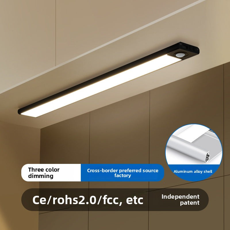Ultra-thin Smart Human Body Sensor led Lamp Long Strip Magnetic Self-Adhesive Rechargeable Cabinet Wardrobe Wine Cabinet Light Strip Light Tape