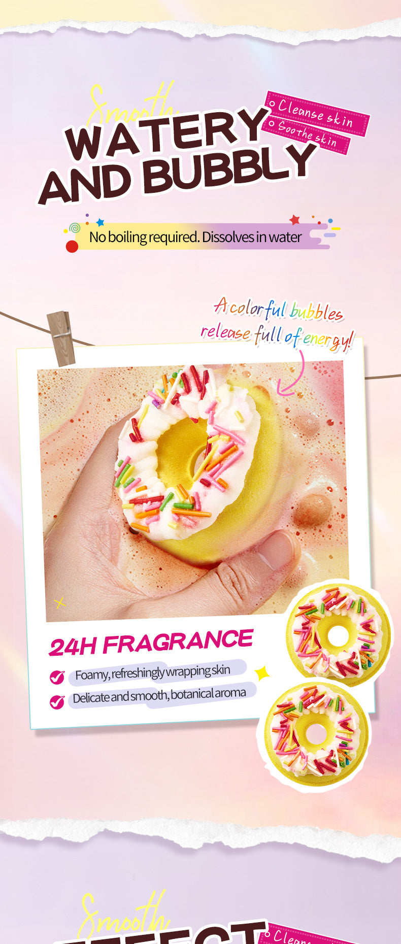 Macaron Donut Bath Salt Ball SADOER Clean Body Bath Salts  Wholesale