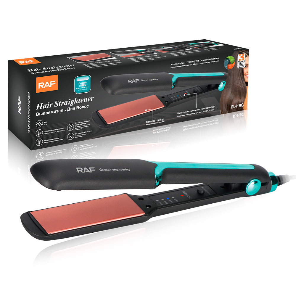 RAF EU Standard Hair Straightener Negative Ion Hair Straightener Home Use Volumizing Hair Root Straightening Iron Hair Styling Curling Iron