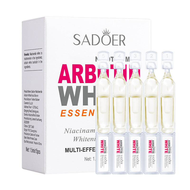 Niacinamide Whitening Ampoule Serum SADOER Arbutin Hydrating and Brightening Essence Cross-Border Wholesale