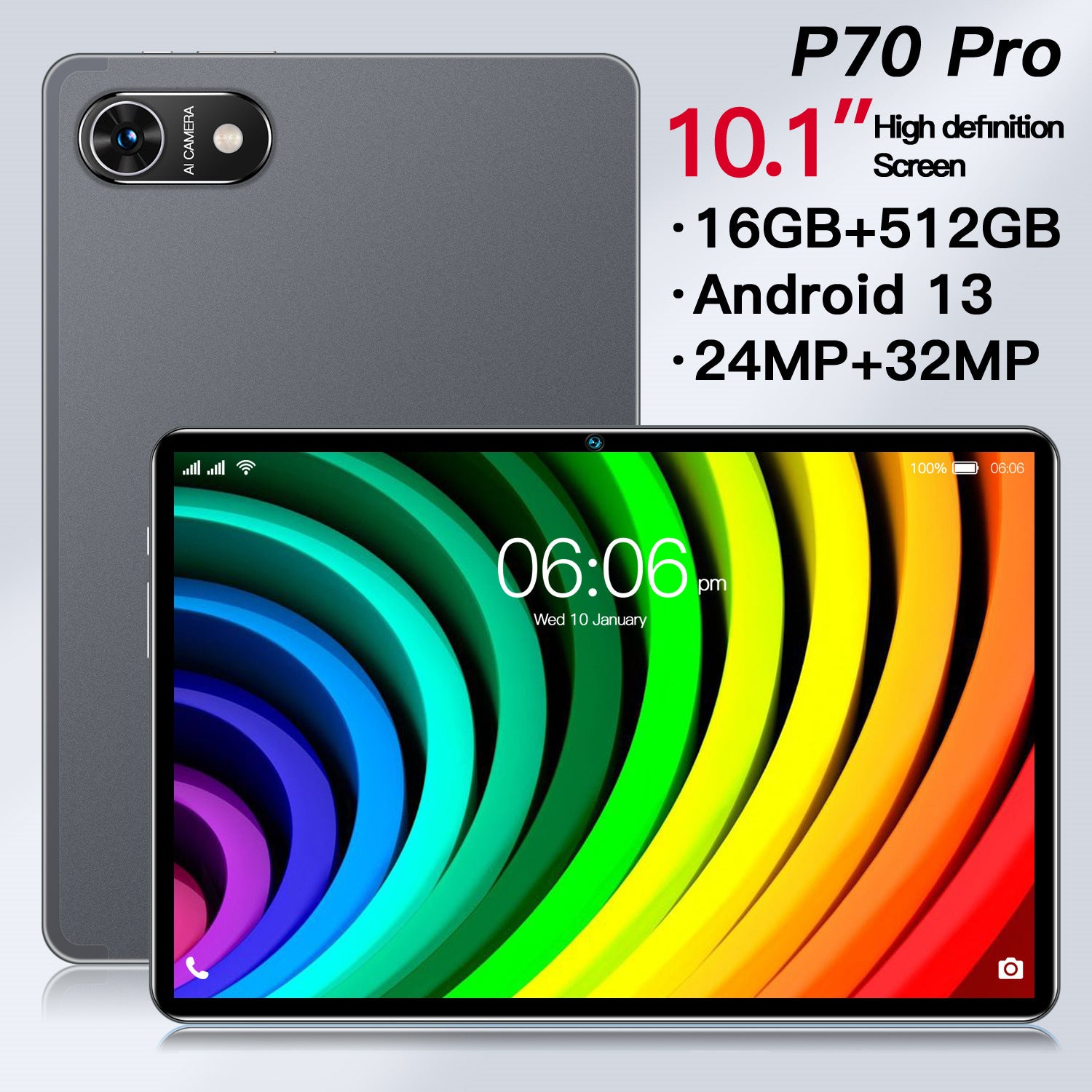 P70 Pro Tablet Pc10Inch Full HD Screen4G/5G Dual SIM Card Call WIFI(Popular)