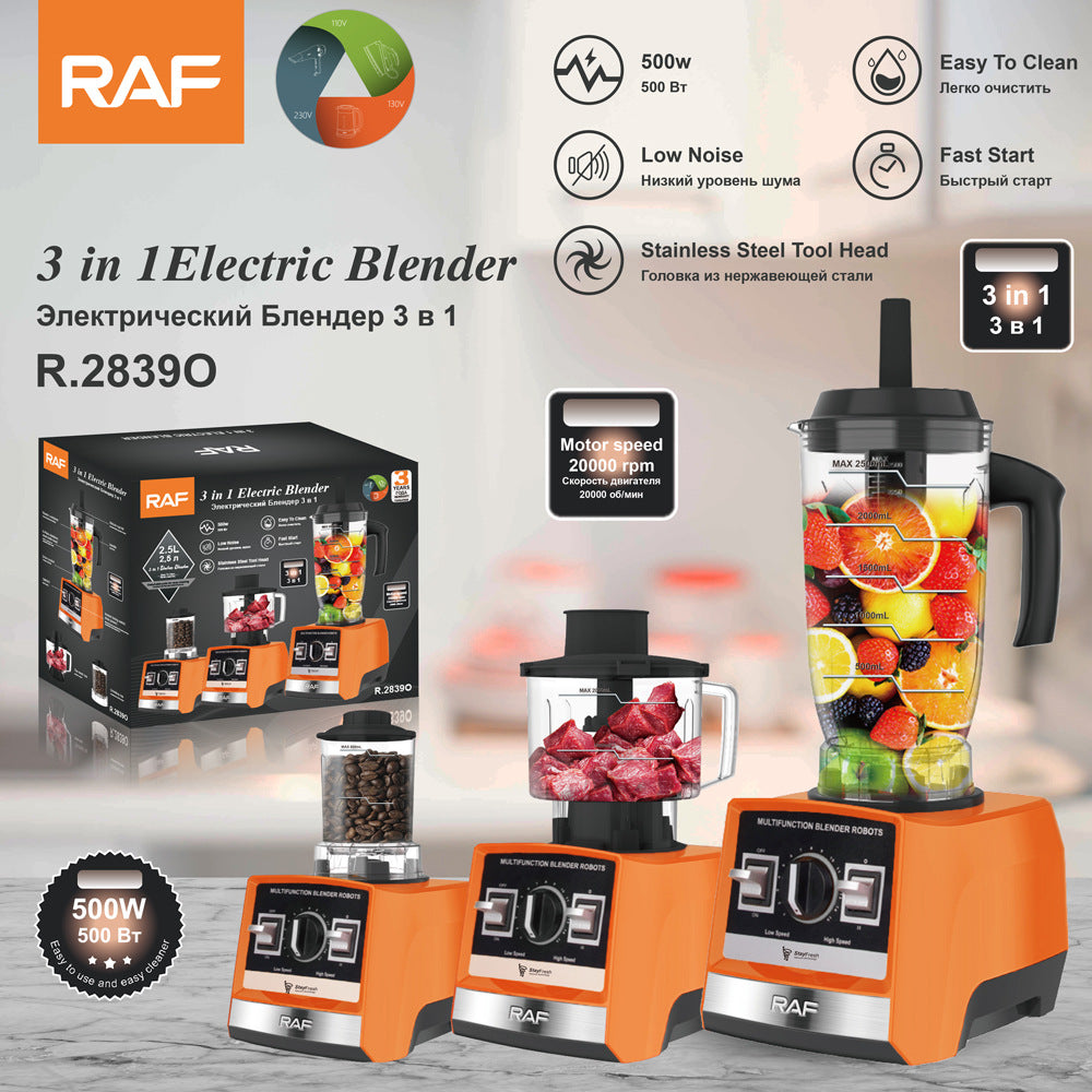 RAF European Standard Multifunctional 3-in-1 Juicer Household Food Processor Meat Grinder Grinder Mill