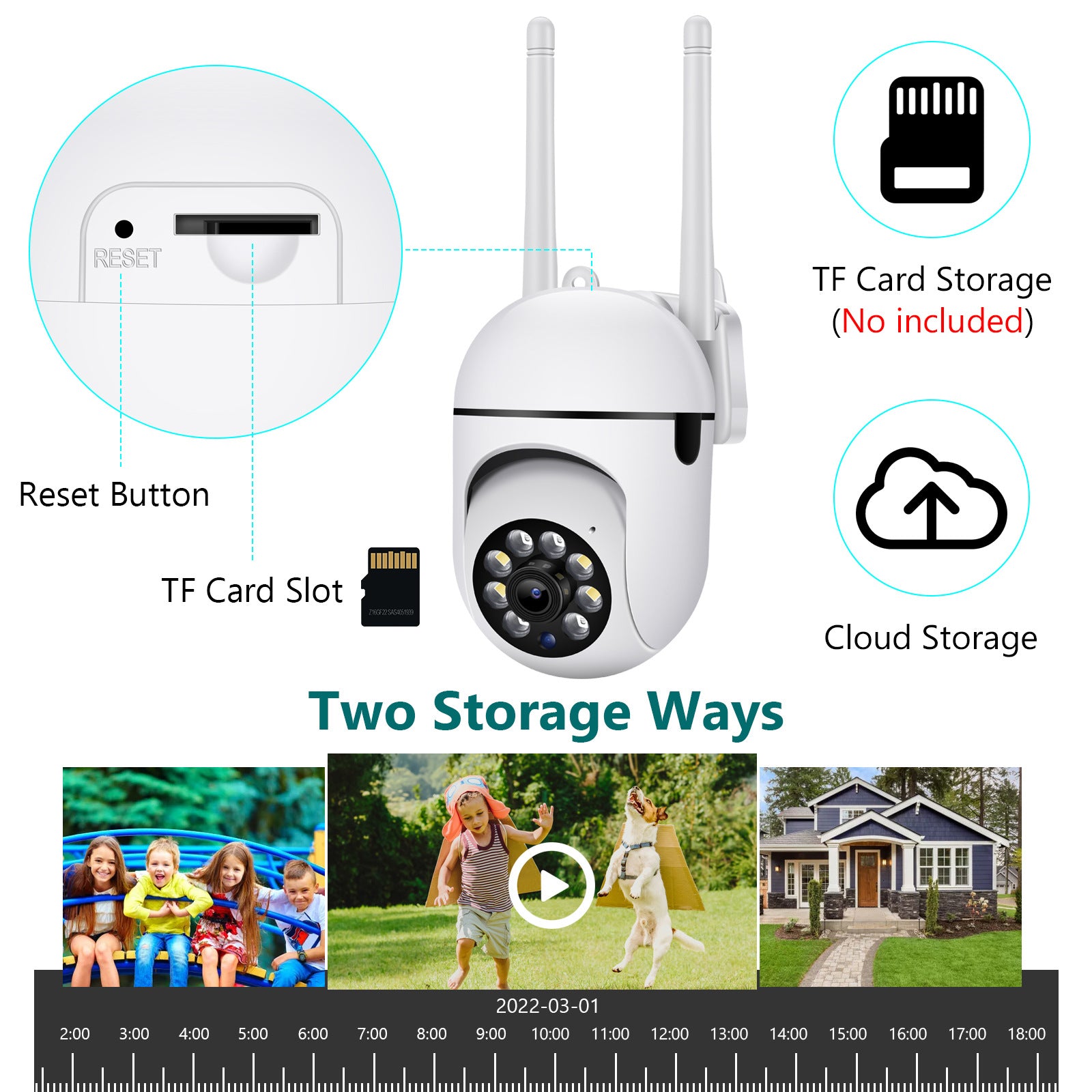 Minions Surveillance Dome Camera Factory direct sales dual antenna mount wireless camera for indoor home use WiFi Ball Machine