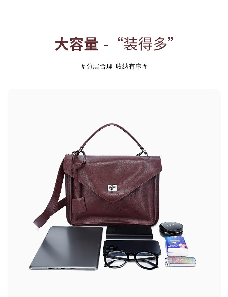Vintage Tote Bag New Luxury Large Capacity Messenger Bag for Women Fashionable Elegant Single Shoulder Crossbody Bag Handheld Laptop Bag