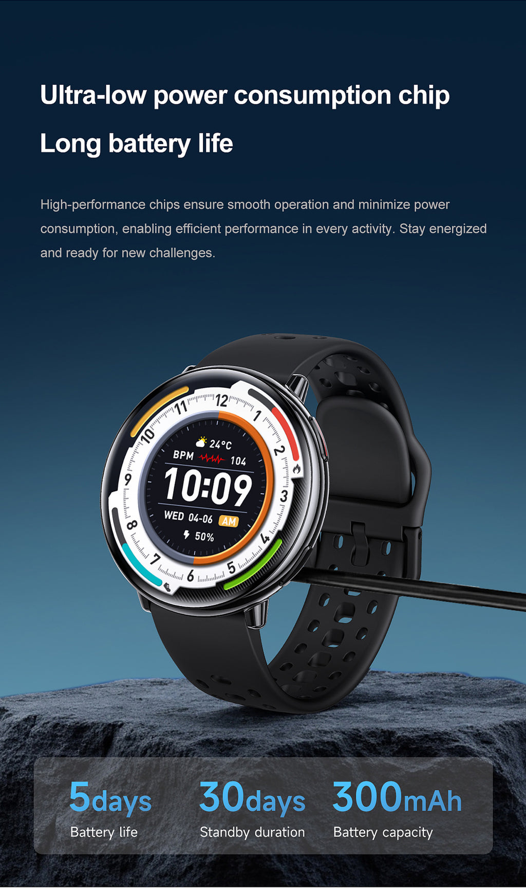 HD21Smart Watch Bluetooth Call Heart Rate Pedometer Sleep Monitoring Deep Waterproof GPS Beidou Positioning Track