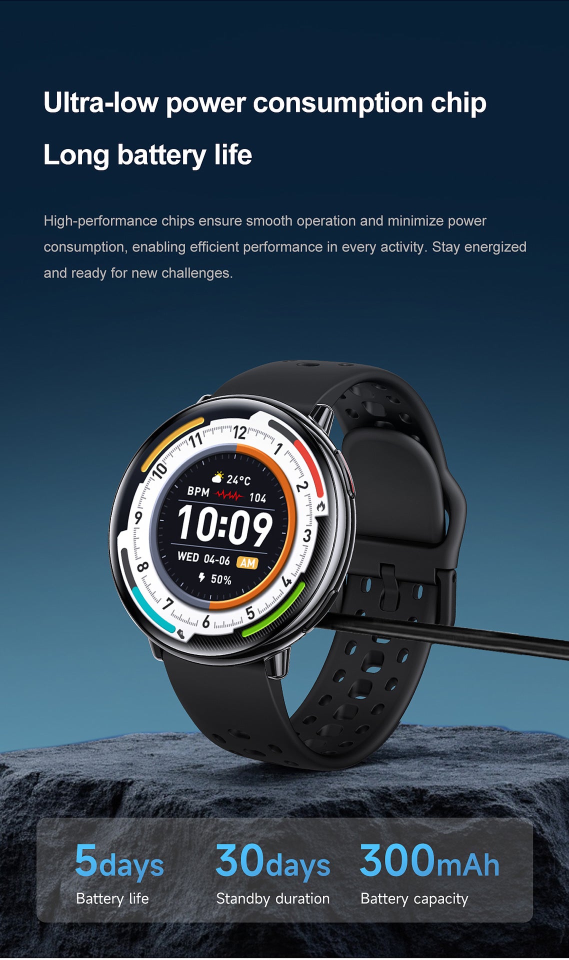 HD21Smart Watch Bluetooth Call Heart Rate Pedometer Sleep Monitoring Deep Waterproof GPS Beidou Positioning Track