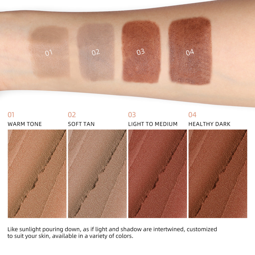 Bronzers Double-Ended Shadow Contour Stick Cheek Contour Modification Multi-Purpose Makeup Highlight Bronze Stick