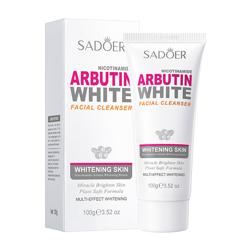 Arbutin Whitening Facial Cleanser SADOER Niacinamide Cleansing Cleanser Cross-Border Foreign Trade Wholesale