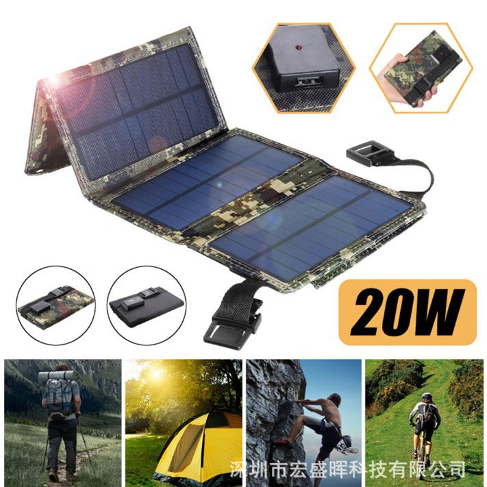 Traveler Outdoor Solar Panel Portable Foldable Photovoltaic Charging Panel Small Solar Charging Bag Photovoltaic Power Supply