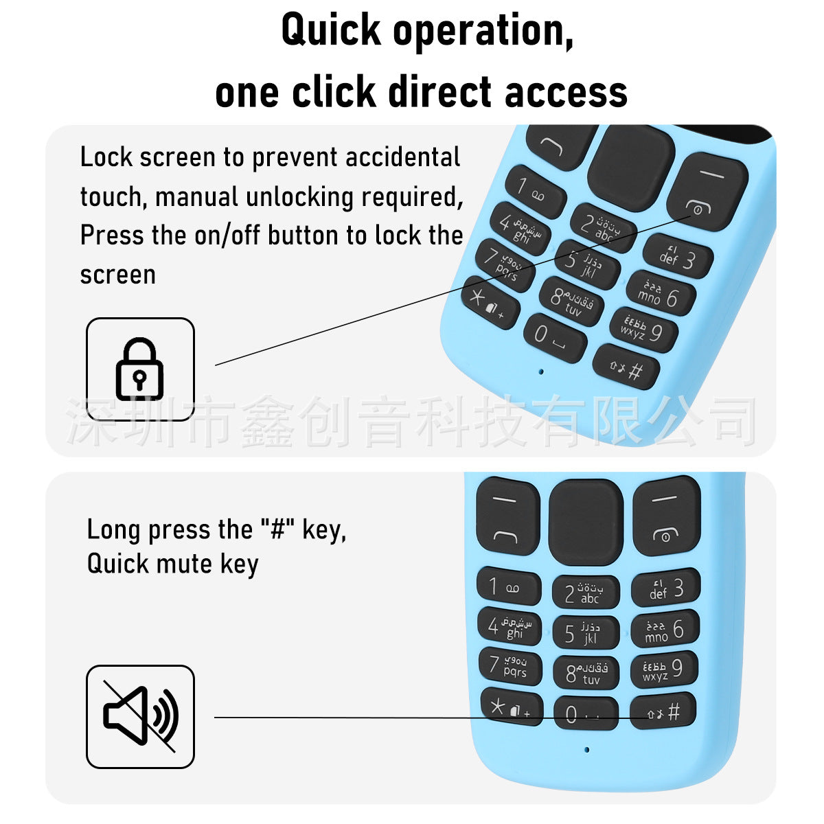 TK Straight Button Telephone106Feature Phone105Low-end Senior Phone with Multiple SIM Slots2G Hot-Selling Mobile Phone GM
