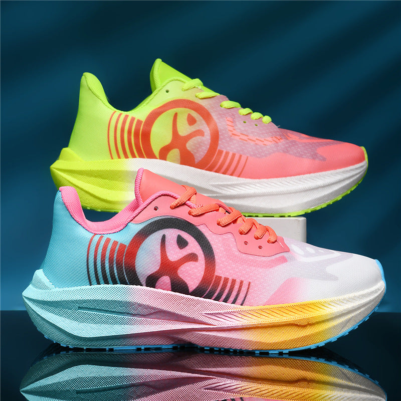 Massk New2025Carbon Plate Popcorn Bottom Running Shoes Men's Marathon Children's Sports Shoes Training Shoes