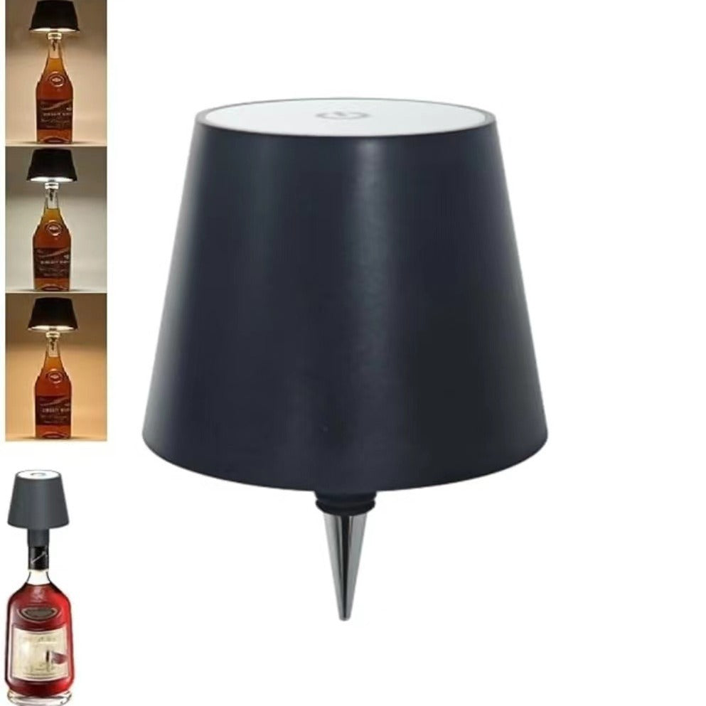Plug-in Wine Bottle Light Wine Head Light Atmosphere Light Night Light Rechargeable Table Lamp Outdoor Camping Portable Wine Bottle Table Lamp