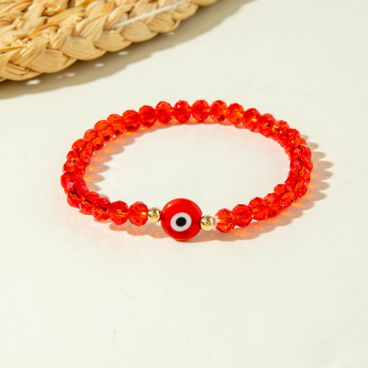 European and American Style Bracelet Colorful Devil's Eye Beaded Bracelet Simple Glass Eye Bracelet Wholesale