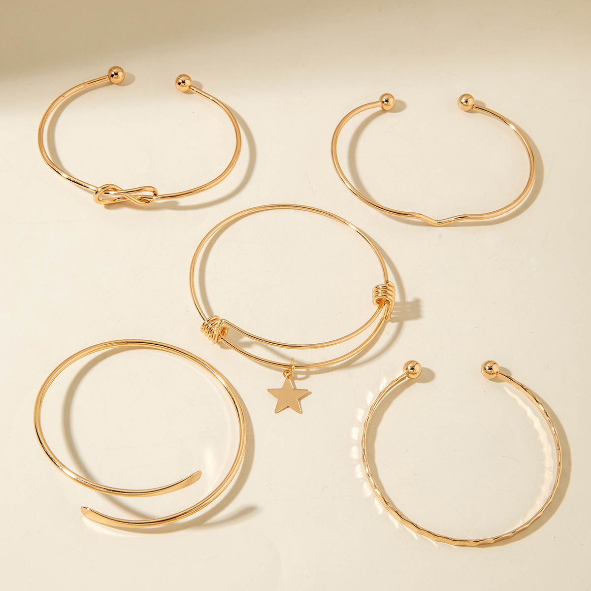 European and American Ornament Stackable Round Imitation Pearl Smooth Open Bracelet Fashion Jewelry Bracelet Wholesale