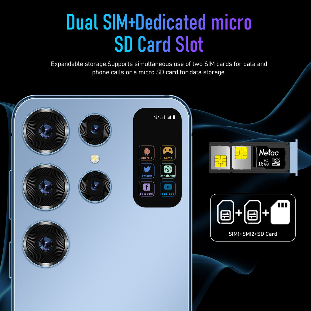 New S24 Ultra Android7.3Inch Perforated Large Screen Hot-Selling Bestseller5G Smartphone