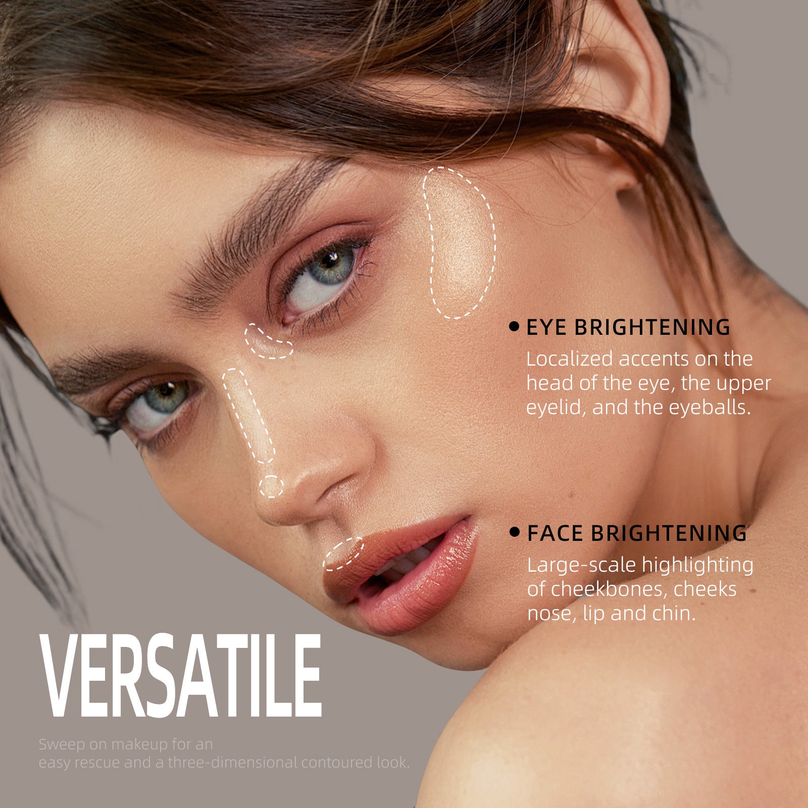 Exclusive Supply sheloves Double-ended Highlight Stick European and American Makeup Pearlescent Fine Flash Brightening Water Light Cream Highlight