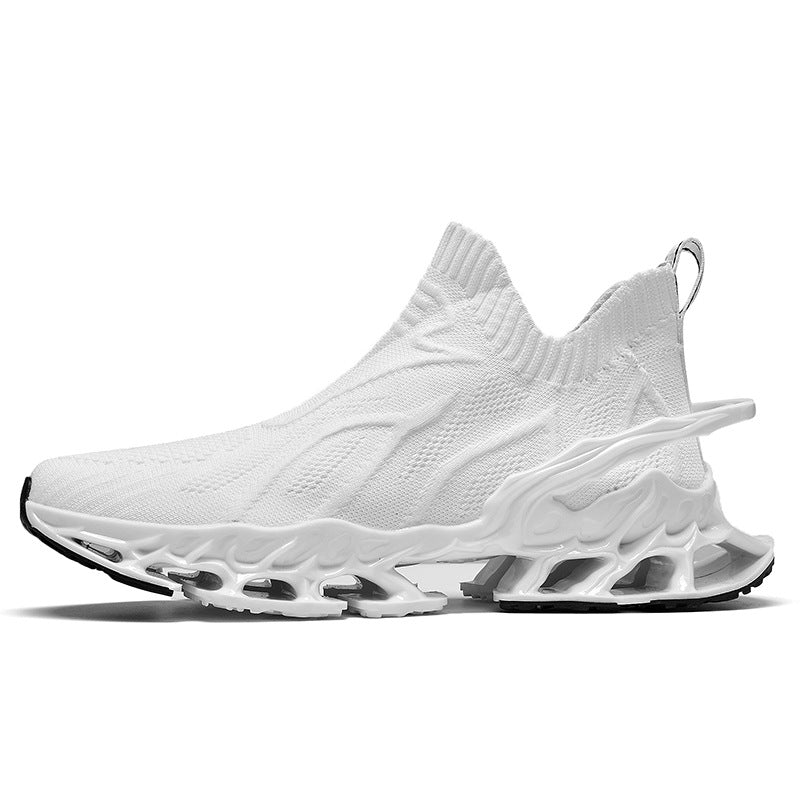 Summer Breathable Mesh Large Size Men's Shoes Trendy Mesh Shoes Men's Blade Running Shoes Sports Height-Increasing Flyknit Socks Trendy Shoes