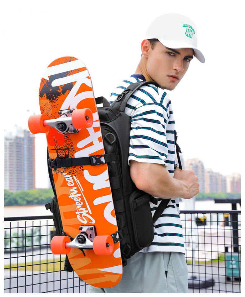 OZUKO Sports Backpack Men's Backpack Waterproof Multifunctional College Student Bag Commuting Cycling Outdoor Bag