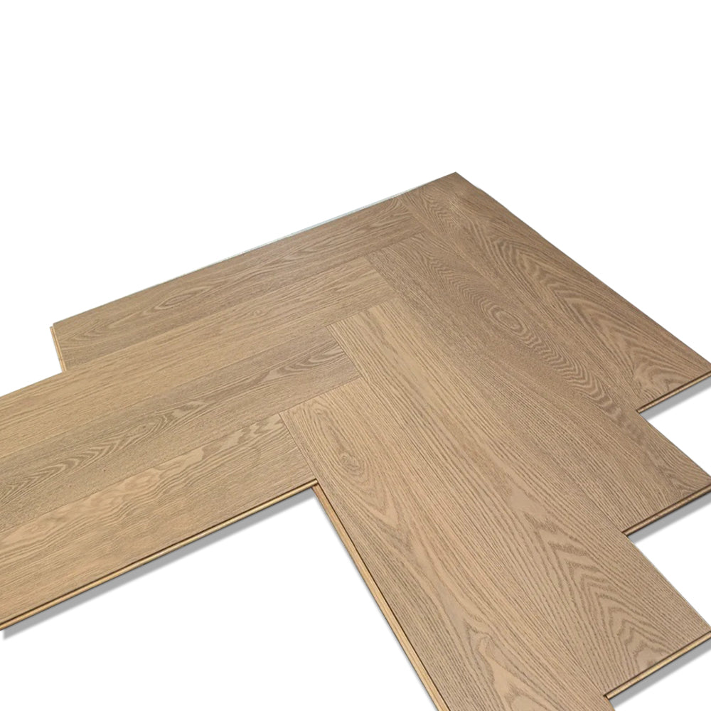 Three-Layer Engineered Ash Wood Flooring Custom Solid Hardwood UV Lacquer Finish Waterproof Anti-slip for Living Room Outdoor