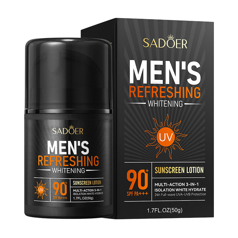 Men's Sunscreen SADOER Whitening Sunscreen UV Protection Refreshing Sunscreen Lotion  Wholesale