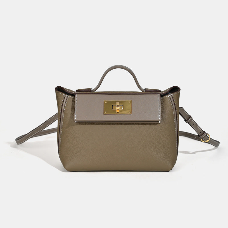 New European and American Style Kelly Bag Versatile Dumpling Bag High-Quality Texture Top Layer Fashion Women's Handbag Tote Shoulder Crossbody Bag