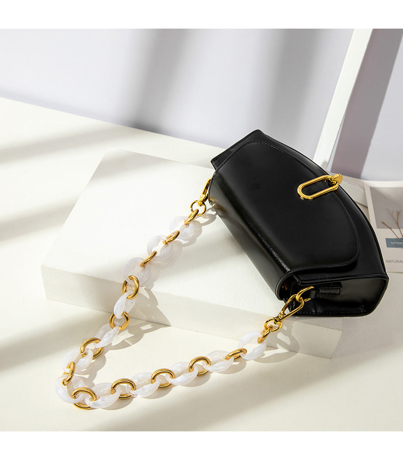 Women's Bag Korean Version Trendy Fashion New Style Personality Crossbody Bag Elegant Diamond Chain Simple Versatile Shoulder Bag