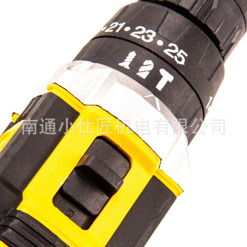 Cross-Border New Model Export Electric Tool Brushless Hand Drill Dual-Speed Impact Electric Screwdriver Set Small Steel Cannon