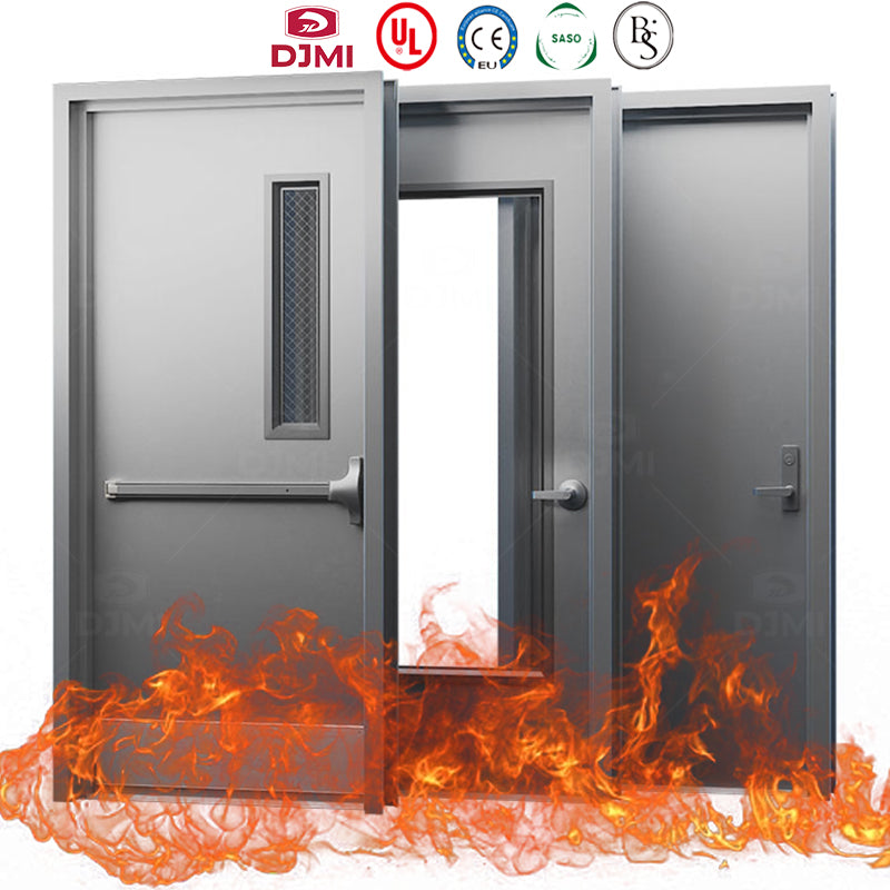 Factory Direct Supplier Security Emergency Exit Fire Resistant Single/double Doors With Push Bar
