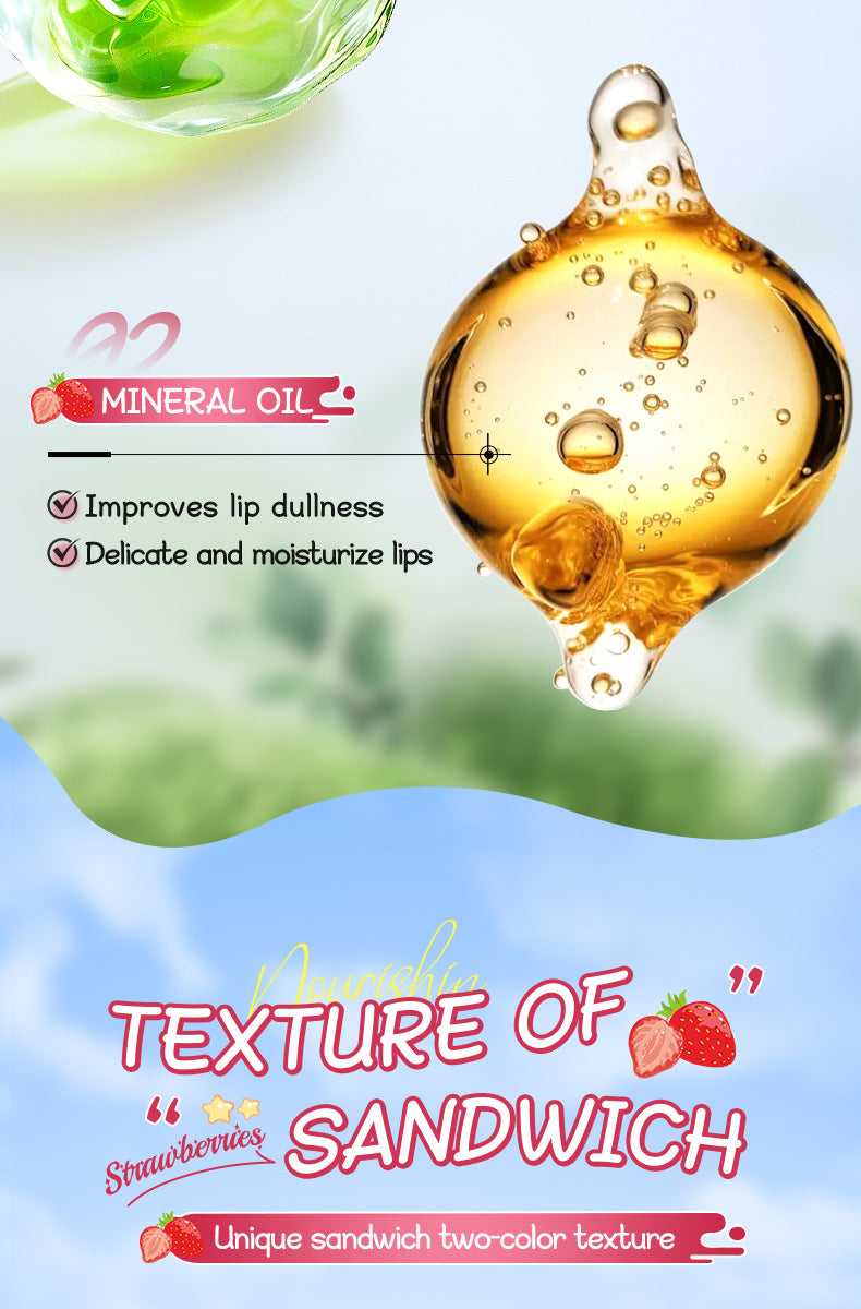 Fruit Filled Temperature Changing Lip Balm SADOER Hydrating Moisturizing Temperature Changing Lip Balm for Foreign Trade