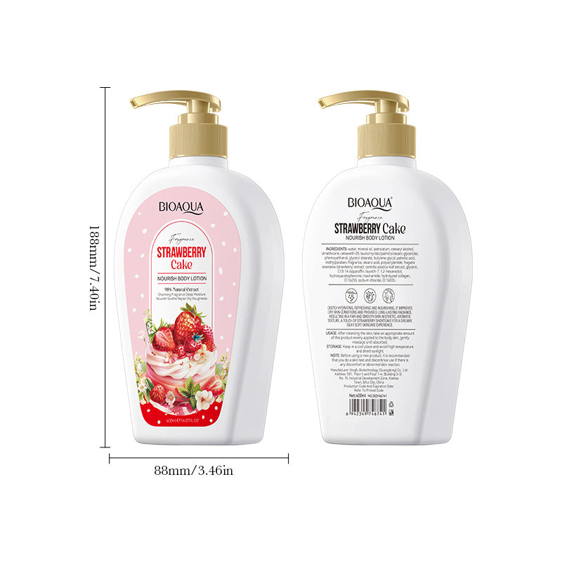 Strawberry Nourishing Body Lotion400ml BIOAOUA Moisturizing Body Lotion  Wholesale