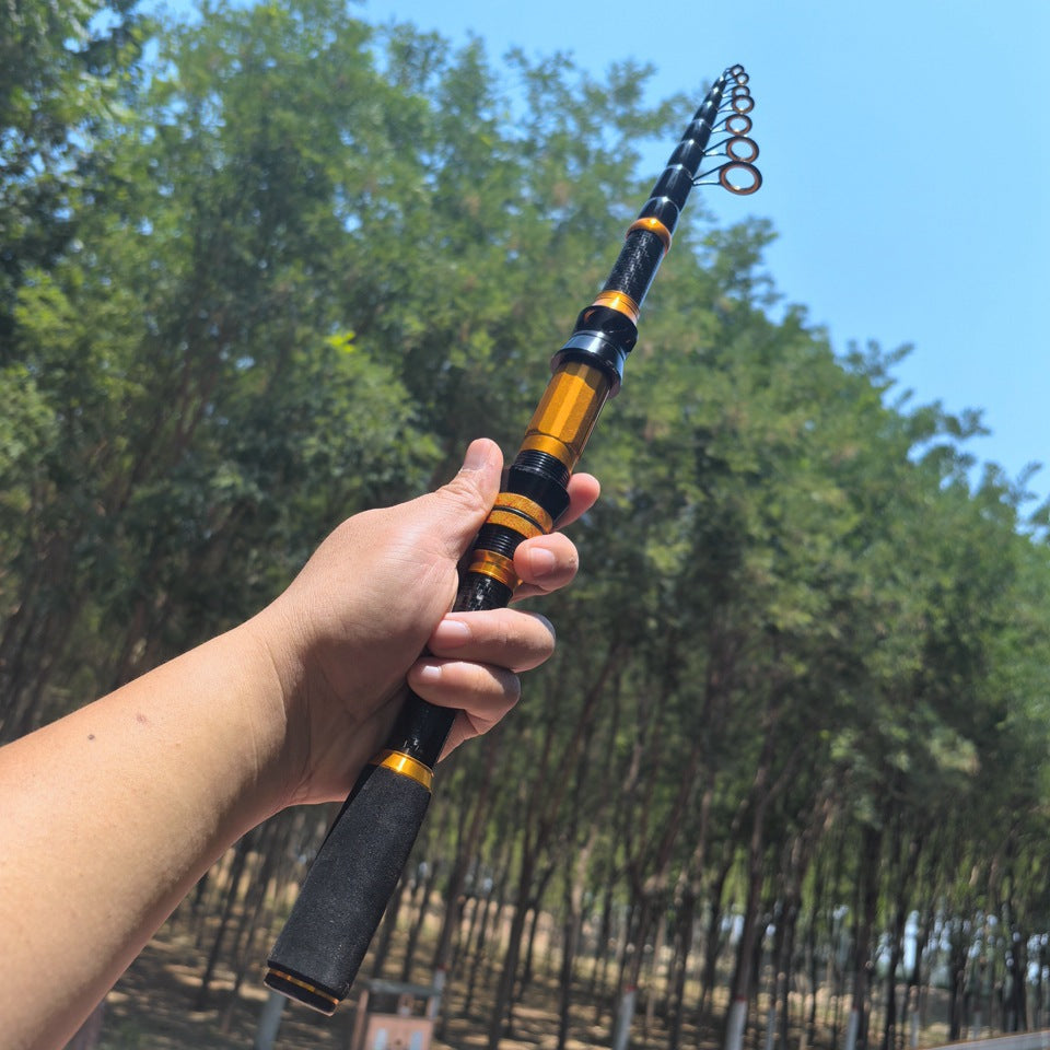 Manufacturer Wholesale New Short Section Sea Rod Carbon Fiber Telescopic Universal Fishing Rod Portable Lure Rod European and American Fishing Gear