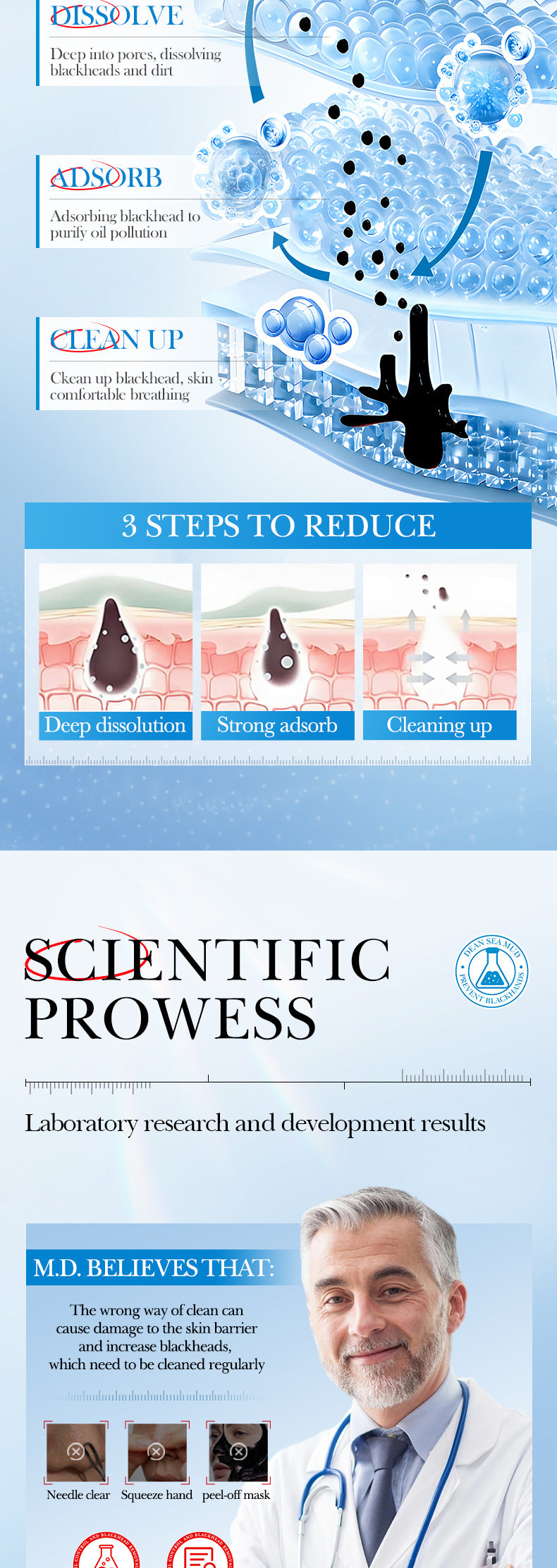 Dead Sea Mud Cleansing Mask SADOER Deep Cleansing Blackhead Removal Mask Cross-Border Wholesale
