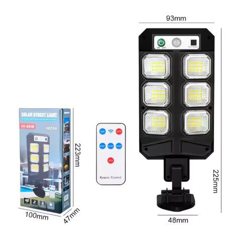 Solar Street Light Outdoor Integrated Light Human Body Sensing Garden Light Waterproof Wall Lighting with Remote Control
