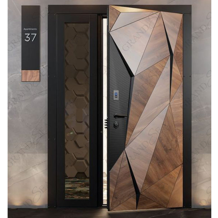 USA Style Exterior Modern High Glossy Black Solid Metal Front Aluminum Stainless Steel Pivot Entry Doors Price